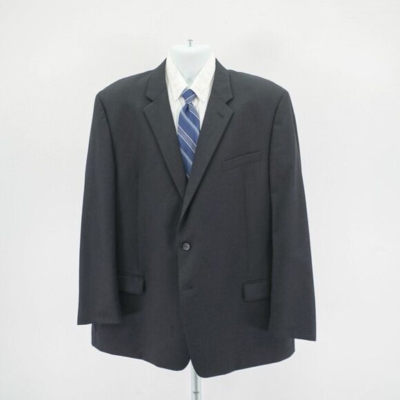 Pronto Uomo Platinum Executive Fit Wool Charcoal Gray Blazer 46L Tagged 48L - Picture 4 of 11